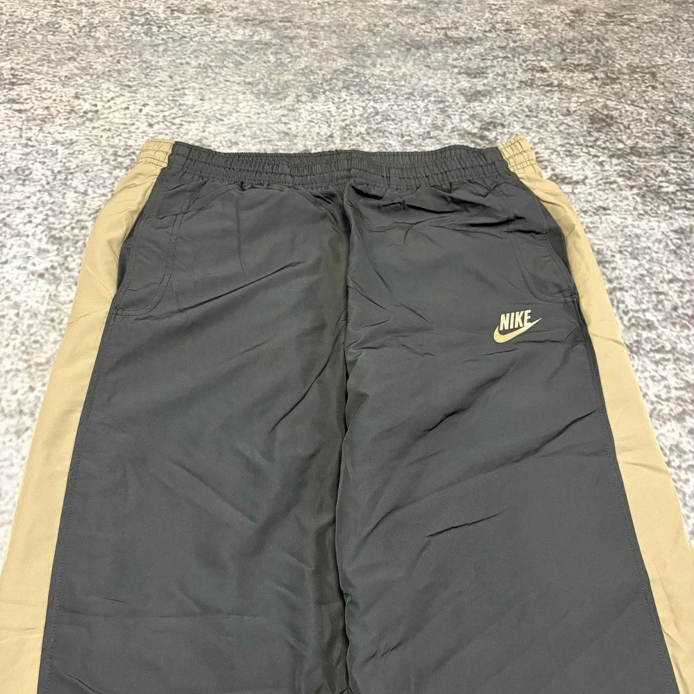 VTG Nike Track Pants Mens Large Black Windbreaker Athletic Baggy Y2K